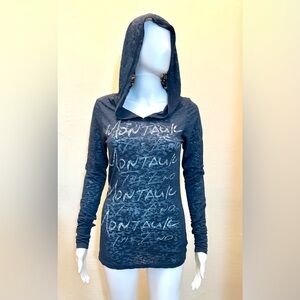 MONTAUK Navy Hooded Pullover - Women’s Size Small, by Yesterdays Sportwear